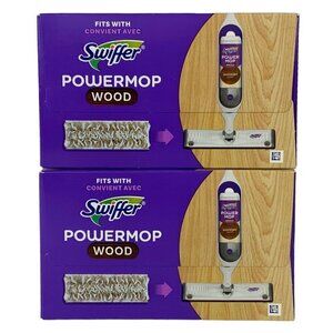 Swiffer Powermop Wood Finish Floor Cleaning Pads Refills Lot of TWO 5ct Boxes